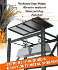 Heavy Duty 4 Tier Metal Storage Shelves 2500 Lb Capacity Garage Workshop Shelving Units Industrial Racks For Warehouse Basement Sturdy Steel Frame Built Like A Tank Adjustable Shelves, black steel frame