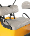 Ezgo Txt Front Seat Covers 1994-2013 Waterproof Vinyl Leather Replacement with Pockets Adjustable Buckle No Staples Needed Beige