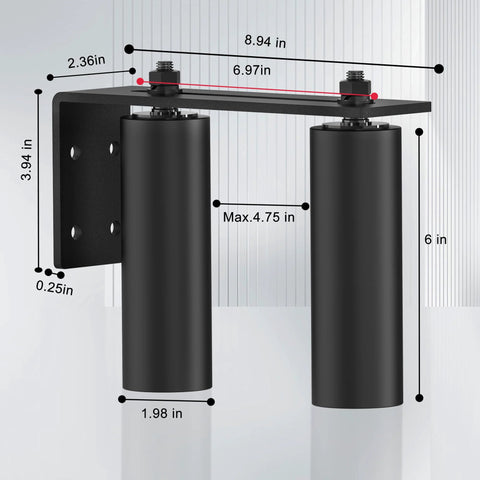 6 Inch Adjustable Sliding Gate Rollers With Heavy Duty L Post Welded Bracket And Dual Hard Nylon Guide For Smooth Gate Movement