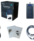 Heavy Duty 8 Bay Thunderbolt 3 Raid Enclosure Supporting Full Raid Arrays With 40 Gbps Bandwidth Dual Usb Type C Ports And Hot Swappable Trays, accessories and packaging.