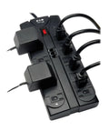 TLP1208TEL Home Theater Surge Protector Power Strip With 12 Outlets, Flat Plug, 8ft Extension Cord, 2160 Joules, RJ11 Protection