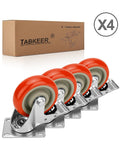 4 Inch Heavy Duty Swivel Caster Wheels With Brakes Set Of 4 Locking Casters Load 2000lbs with packaging box