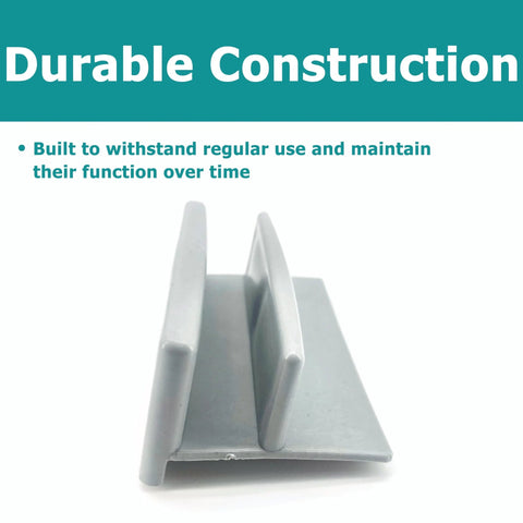 5 Pack Gray Plastic Sliding Shower Door Bottom Guides M6192 For Sliding Shower Doors With Half Inch Channel, durable construction shown