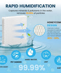 Six Pack Humidifier Wicking Filter T for Honeywell HFT600T HFT600PDQ showing honeycomb design for rapid humidification in water