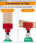 2 Pack U Shaped Bottle Jack Post Adapter for 4x2 4x4 4x6 Wood Beams Heavy Duty Steel Beefy U Head Stand Adapter Red in use