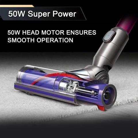 Dyson Direct Drive Motorhead Cleaner Head Replacement for V6 DC58 DC59 DC62 DC72 DC74 Vacuums on carpet showcasing 50W power