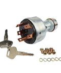 Ignition Switch With 2 Keys For Tractor Folks, Direct Replacement 08086-10000 08086-20000 22B-06-11910, screws and washers included