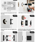 Installation guide for Matte Black Pocket Door Lock Set For Sliding Doors Square Pocket Door Hardware Kit.