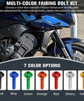195 Piece Motorcycle Fairing Bolt Kit With M5 M6 Aluminum Screws And Hardware Grommets Nuts Washers Clips on sport bike