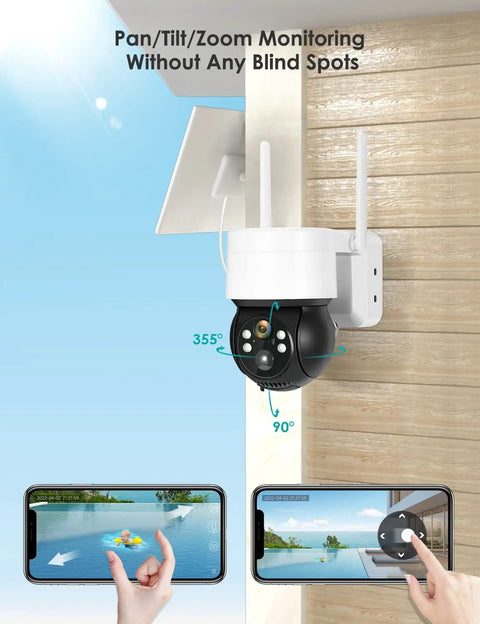 2K Light Bulb Security Camera With 360 Degree Panoramic View, Wireless Outdoor WiFi Night Vision, Two Way Audio, AI Tracking, Motion Sensor, Easy Plug And Play Setup No Wiring