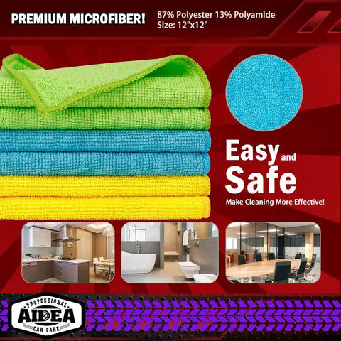Must Have Everyday All Purpose Microfiber Cleaning Cloths 20 Pack for Cars SUVs Home Kitchen Windows and Workshop product image.