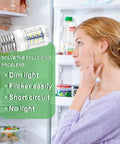 Woman considering LED Fridge Light Bulb 5304511738 Replacement For Frigidaire Electrolux Kenmore PS12364857 AP6278388