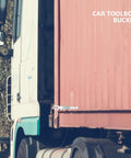 Heavy Duty Stainless Steel Toggle Latch Clamp For Truck And Trailer Doors With Secure Hasp Locking Mechanism attached to a truck container.
