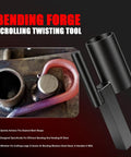 Bending forge scrolling twisting tool from Beefy Pro Grade Heavy Duty 1 Inch Blacksmith Anvil Hardy Hole Tools Set 5Pcs.