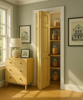 Unfinished Paneled Pine Bi-Fold Door 30x80 Inches For Closet And Interior Use With Hardware Kit And Handle Built Tough