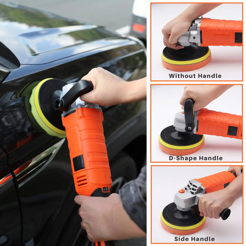 Beast Mode 7 Speed Rotary Polisher For Car Detailing With 6 And 7 Inch Backing Plates 1580W Lightweight 4.6 Lb Buffer