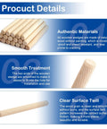 Wood Dowel Pin Set Kit For Woodworking And Furniture Repair Four Size Dowel Set With 230 Pieces And 6x30mm 8x30mm 8x40mm And 10x40mm Great For DIYers And Pros Alike For Quick Fixes Craft Projects And Heavy Furniture Repairs With Smooth Sanded Finish shown in sizes