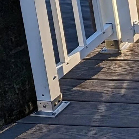 Heavy Duty Stainless Steel Fence Post Anchor Base And Pergola Support Bracket 2 Pack Rock Solid Deck Hardware For Concrete Or Wood Yards 190X190Mm Built Tough Weather Resistant Quick Setup