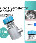 1000W Portable Hydro Water Generator With LED Light 220V DC Micro Water Turbine Power Wheel showcasing design and components