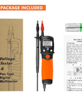 Pocket Pen Multimeter With Backlit Display Auto Power Off Handy Tool For DIY Electronics Measures AC Up To 600V DC From 0.2V To 600V Resistance Up To 60MOhm And Continuity Test BT-38B with packaging and batteries