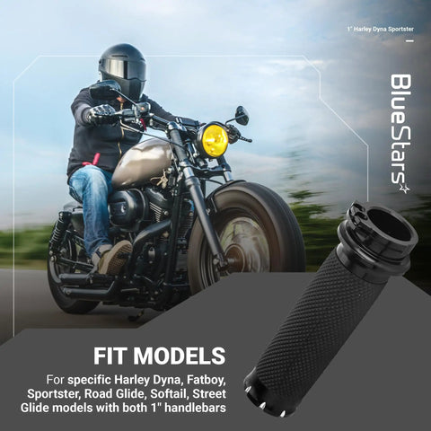 1 Inch Handlebar Grips For Harley Davidson Dyna Sportster Road Glide Softail Street Glide And Tour Glide Non Slip Grippy Durable Motorcycle Grips With 26mm Inner Diameter Left And Right
