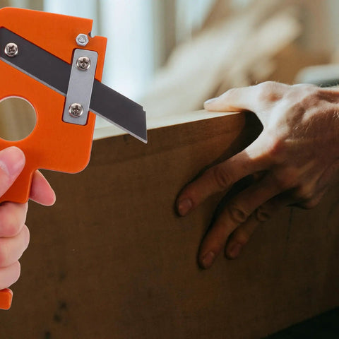 Hand Planer Wood Shaver For Edge Banding And Deburring 8mm Scythe Blade in use on woodworking project