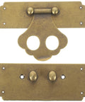 Vintage Brass Hasp Latch For Jewelry Boxes And Wooden Cases, Easy Install Furniture Clasp With Antique Look, metal pieces