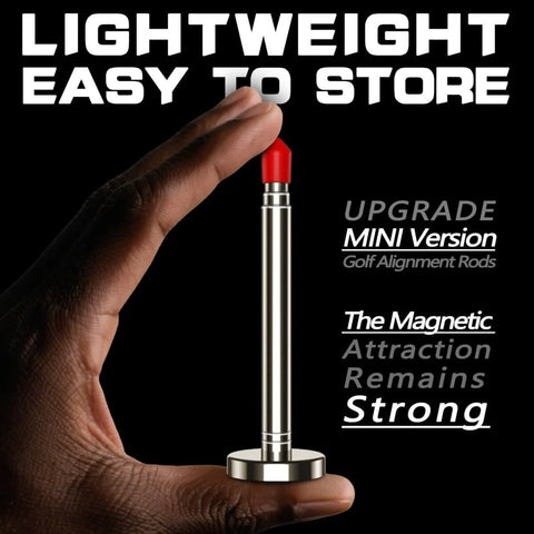 Mini Magnetic Golf Alignment Rods With Telescopic Sticks, Visualize Club Face Alignment And Impact, Magnetic Corrector Trainer for golfers.