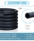 3/8 Inch NBR Fuel Line Hose For Boat And Small Auto Engines, 20 Feet Long, Handles 300 PSI, Durable Rubber Fuel Tube
