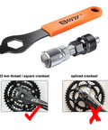 Bike Crank Extractor Puller Set With 16mm Spanner Wrench For Square Thread Taper Crank Arms And Cranksets Easy Install And Smooth Operation