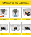 6 models of Tall 32.3 Inch By 9.5 Inch Aluminum Stove Windscreen With 10 Removable Plates, showcasing different setups.
