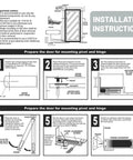 Installation instructions for Double Action Spring Hinges Ptazucv for Wooden Doors Self Closing Pivot Hinge, detailed steps illustrated.
