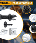 Got You Covered 26 Piece Engine Under Cover Splash Guard Clips Screw Set For Audi A4 A5 Q5 2008 2012 2017 close-up view of clips and screws