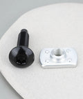 M8 Hardtop Quick Release Screw Kit For Jeep Wrangler TJ 1997 2006 And JK JKU 2007 2018 with black screw and silver nut