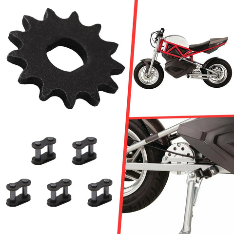Upgraded 25H Chain 13T Motor Sprocket Master Link Replacement For Razor Dirt Rocket Bikes MX500 MX650 SX500 RSF650 MY1020 with bike image