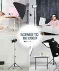 Two Pack 7 Ft Light Stands For Photography And Video in studio setups, supporting softboxes and flashes