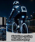 Night Reflective Spray 100ml Safety Fluorescent Paint Invisible Daytime on bike rider for nighttime cycling visibility.
