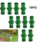 10-Pack Double Male Hose Connector Quick Connect Set Durable Plastic Garden Hose Adapters With Rubber O Ring Easy Snap On
