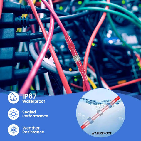 350 Piece Solder Seal Wire Connectors Kit All In One With Marine Grade Heat Shrink Waterproof Butt Splice Terminals in use