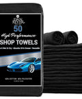 Shop Towels 50 Pack Black Terry Cloth Rags For Car Detailing And Home Cleaning Beast Absorbent Reusable And Washable