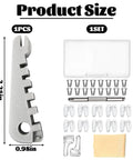Eyeglass Adjustment Tools Kit For Pro Grade Eyewear Repair With Complete Set shown with dimensions, screws, and tools.