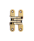 Invisible Door Hinge Model 216 for Doors One and Three Eighths to One and Three Quarters Inches Thick, Zinc Satin Brass, SOSS 216US4