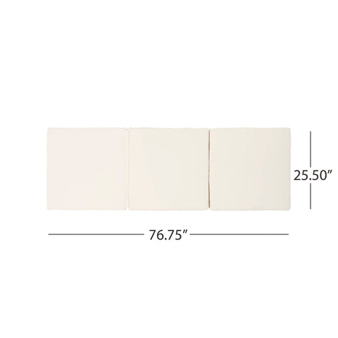 Jamaica Outdoor Water Resistant Foam Chaise Lounge Cushion Cream With Secure Ties dimensions 76.75 x 25.50 inches