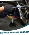 Spare Tire Hold Down Bolt For Cars High Strength Spare Wheel Carrier Screw being installed on a car wheel