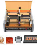 L8 Laser Engraver And Cutter With 20W Power Built In Acrylic Enclosure With Vent Air Assist Pump Honeycomb Bed Camera