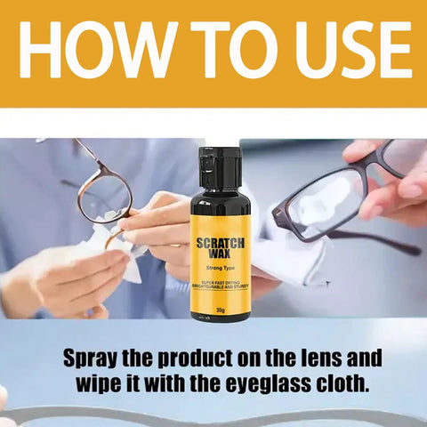 Scratch Remover Liquid For Glasses And Screens With Resin Based Repair Tech Quick Fix Without Polishing Or Buffing Restores Eyeglasses Sunglasses And Phone Screens Easy Application For Clear Lenses
