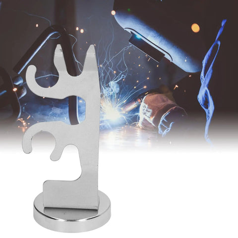 MIG Welding Torch Holder With Strong Magnetic Base And Heavy Duty Anti Slip Stand for secure hands-free welding on steel