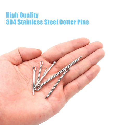 Job Site Ready 304 Stainless Steel Cotter Pins Assortment Kit 160 Piece Hairpin Clip Set For Auto Repair Farm Equipment And Shop Builds That Lock Solid Through Rough Daily Grinds