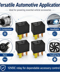 G8HL-H71 12V DC Automotive Pack Of 4 For Honda Accord Civic MDX CR-V Plug And Play Upgrade High Current AC Headlights Horns Fans And Other Accessories, 4 relays