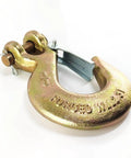 Built Like A Tank Clevis Hooks With Secure Safety Latch, 4 Ton Load Rating showing a heavy duty carbon steel hook with latch mechanism.